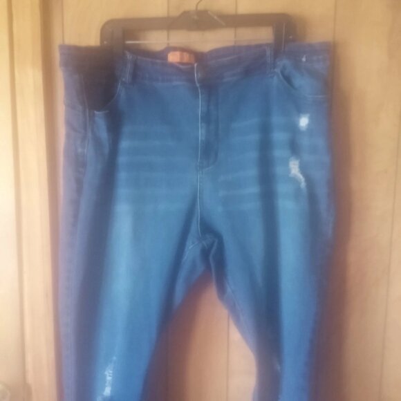 Wax Jean Plus Size Women's Distressed Blue Jeans Size 24 - Picture 2 of 5